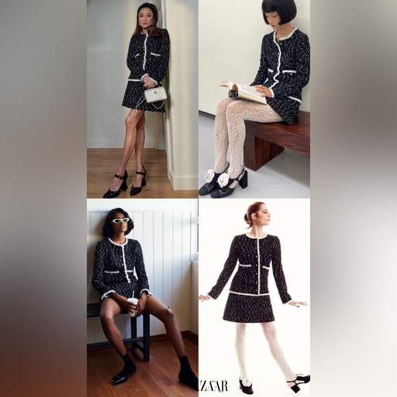 Chanel runway tweed embroidered sequin flower dress jacket - Picture 8 of 11